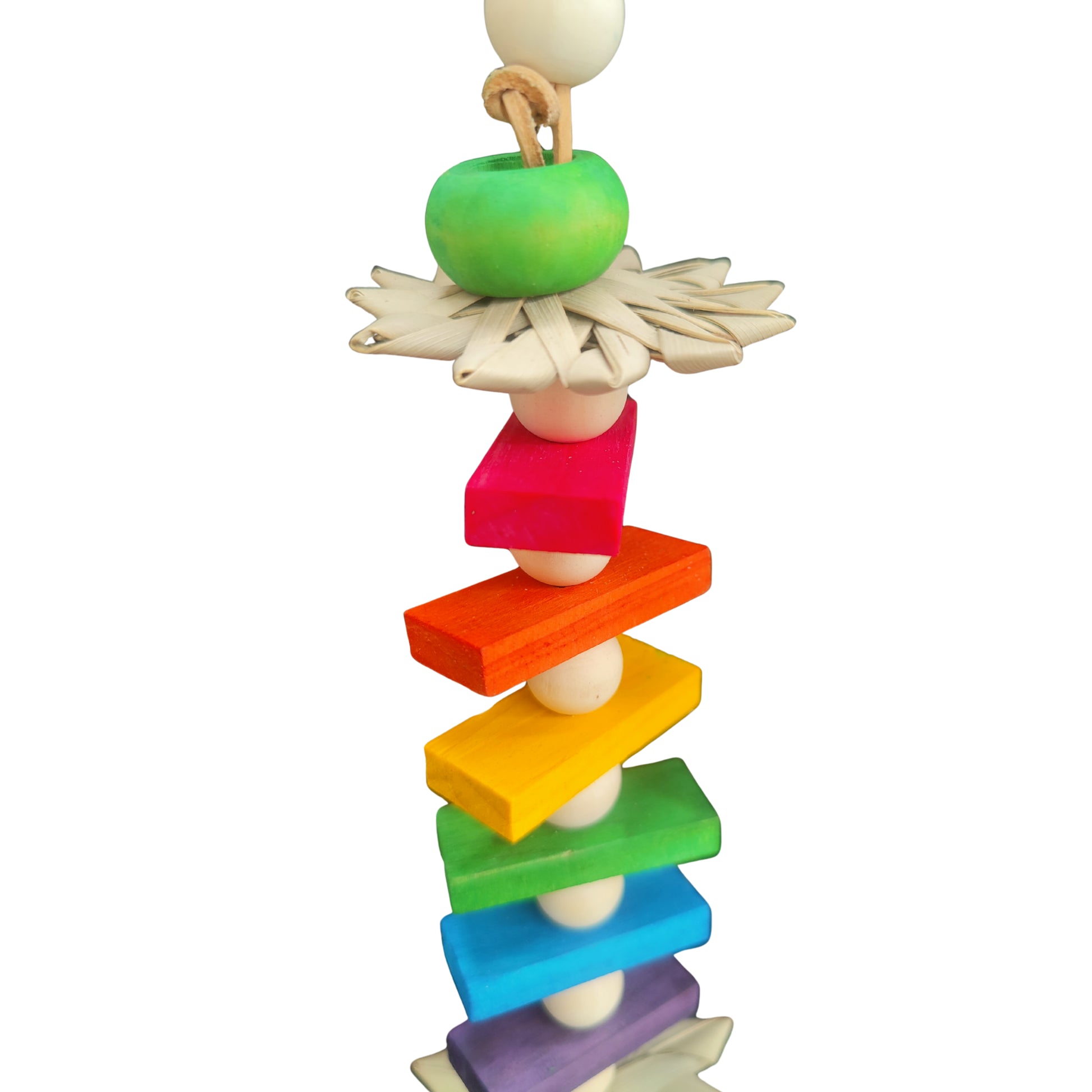 close up of the tall bird toy