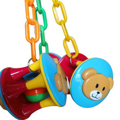 Teddy Bear Trio Lou Lou Bells Bird Toys