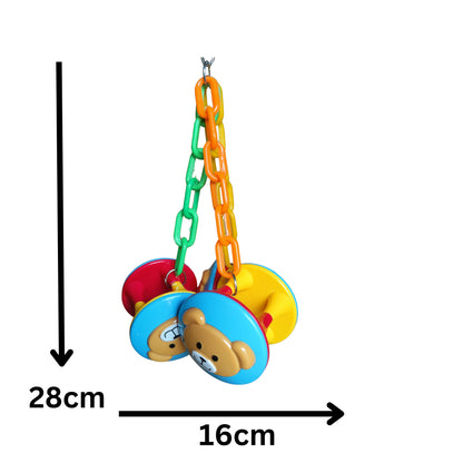 Teddy Bear Trio Lou Lou Bells Bird Toys