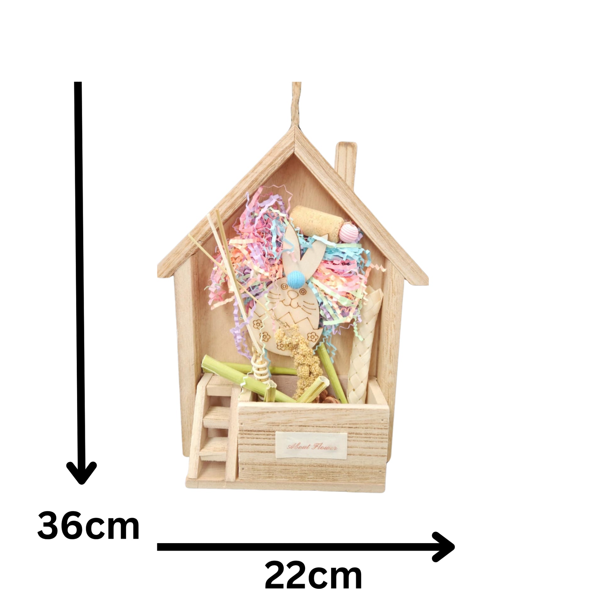 measurements of the treat house bird toy