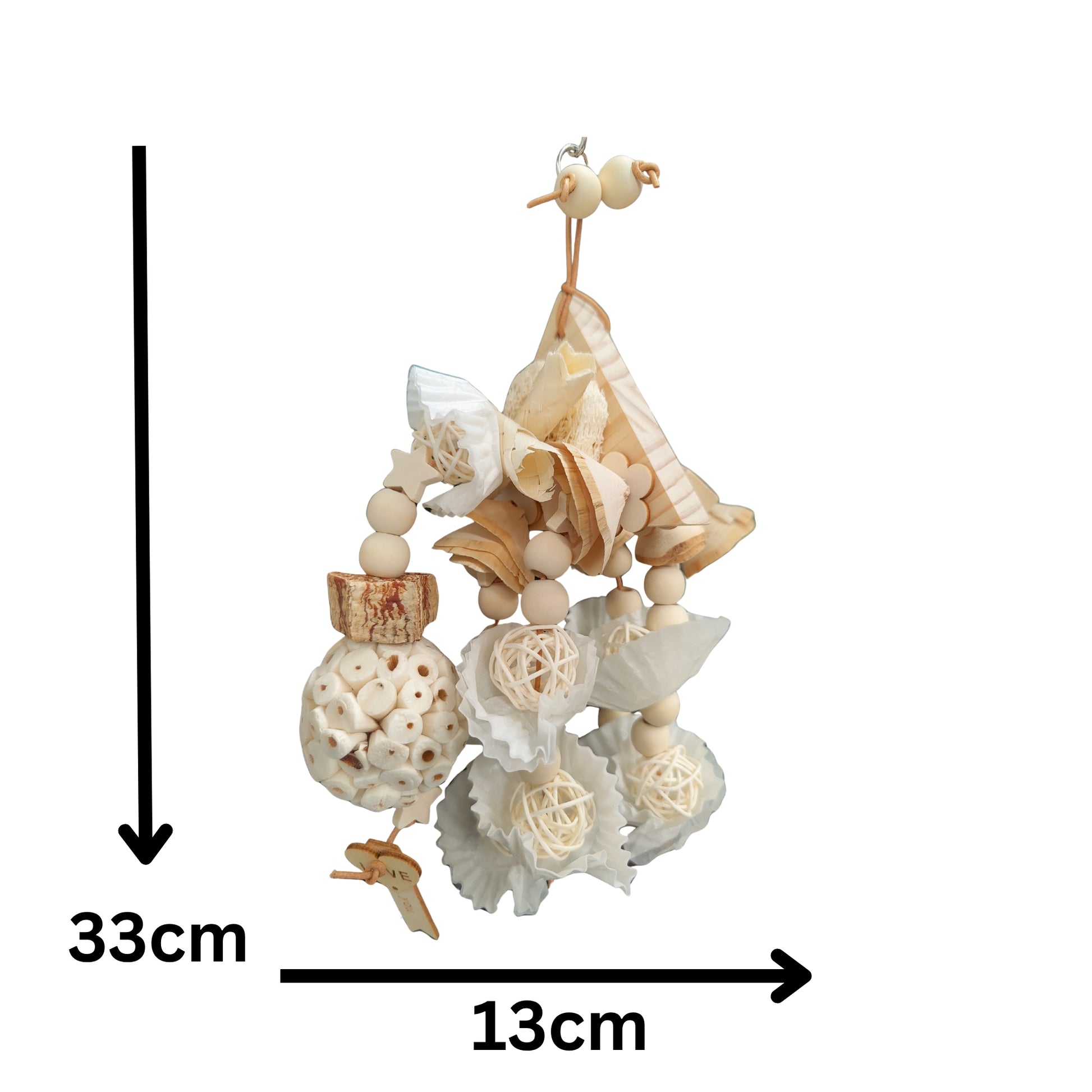 measurements of the tricake bird toy