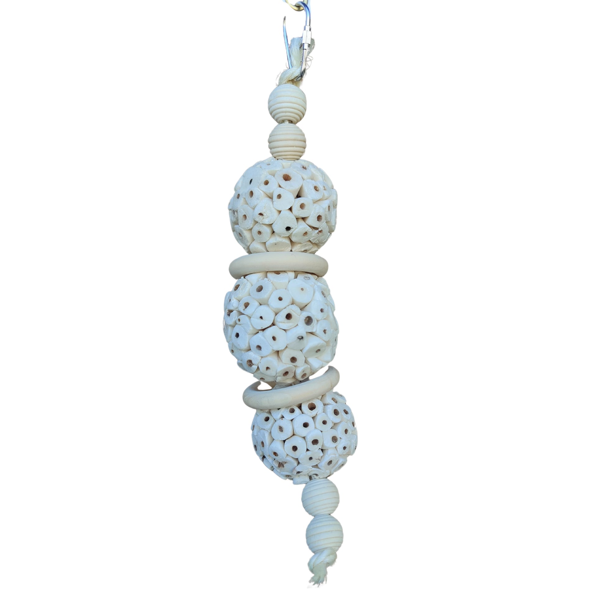 three sola balls bird toy