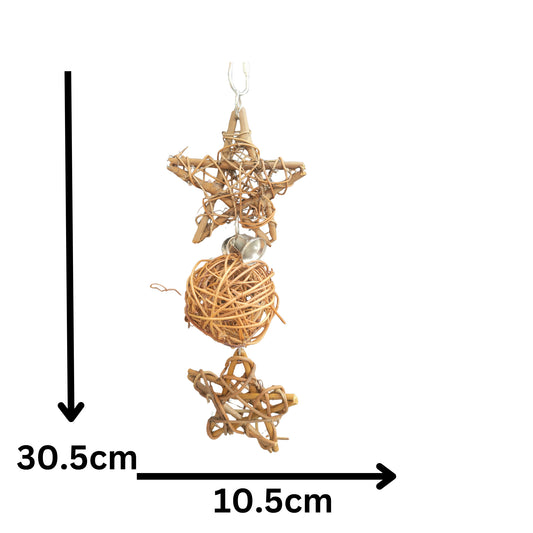 measurements of the two stars bird toy