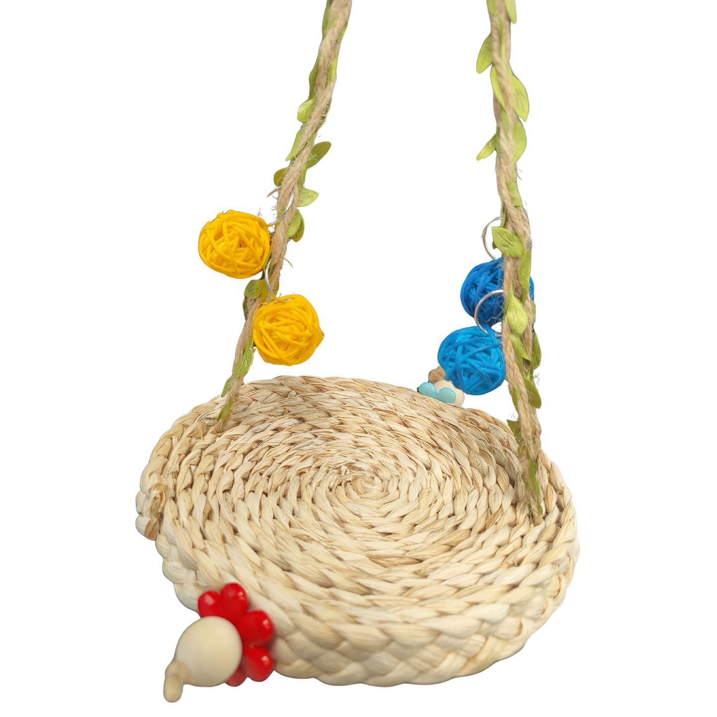close up of the vine swing bird toy