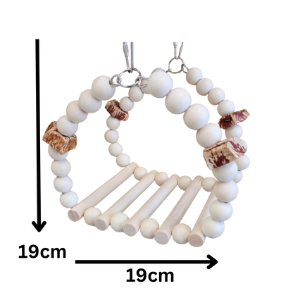 measuremnets of the wood bridge swing bird toy