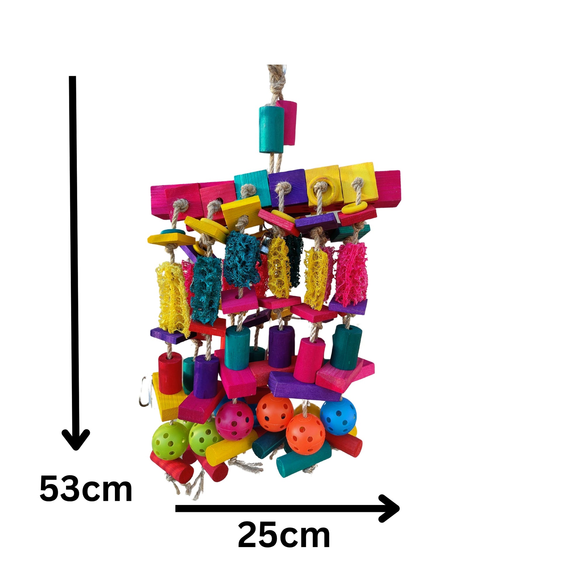 Wood Lufa and Balls Bird Toy Lou Lou Bells Bird Toys