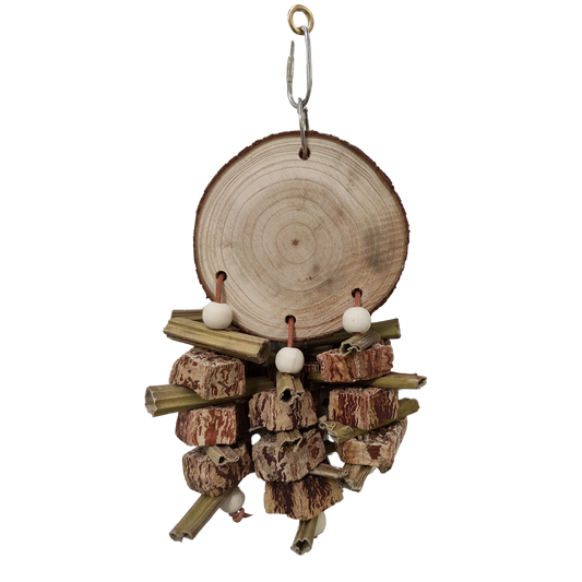 Natural Ring with Mahogany Pods Bird Toy