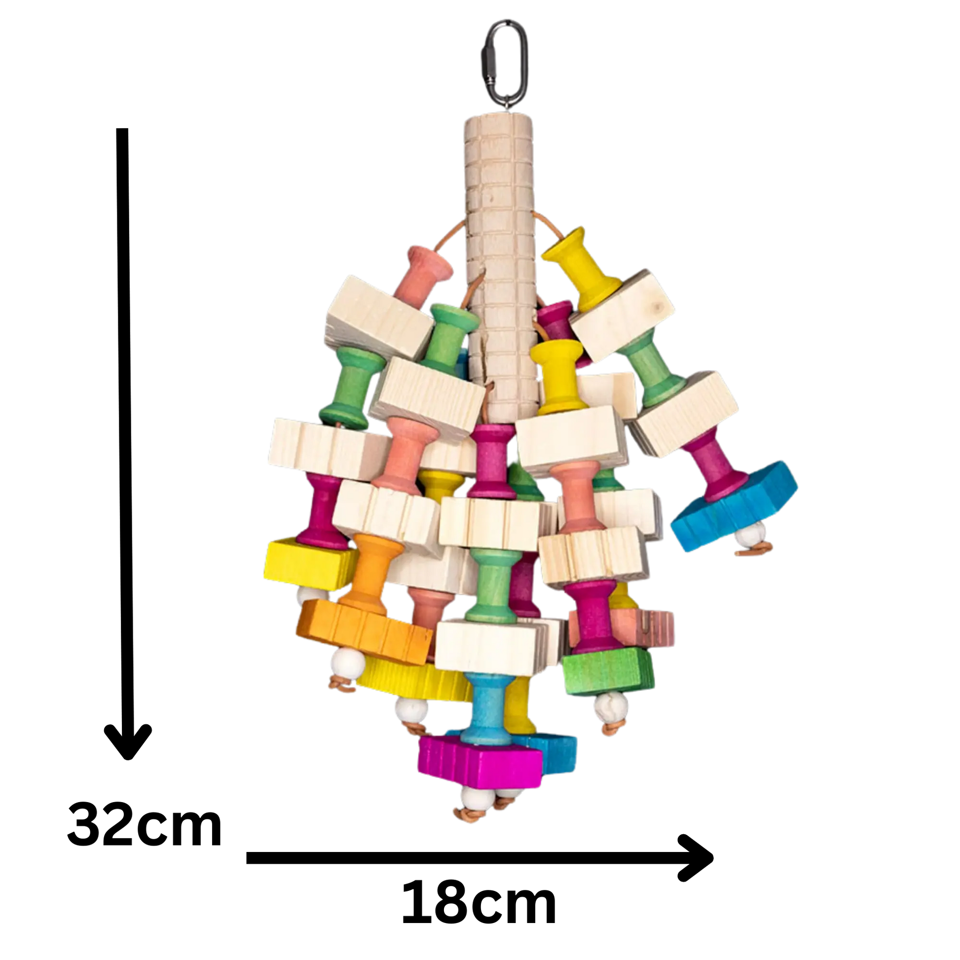 📏 Generous Size – 18cm x 32cm
Ideal for conures, African greys, amazons, eclectus, galahs, cockatoos, and similar-sized parrots.