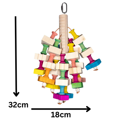 📏 Generous Size – 18cm x 32cm
Ideal for conures, African greys, amazons, eclectus, galahs, cockatoos, and similar-sized parrots.