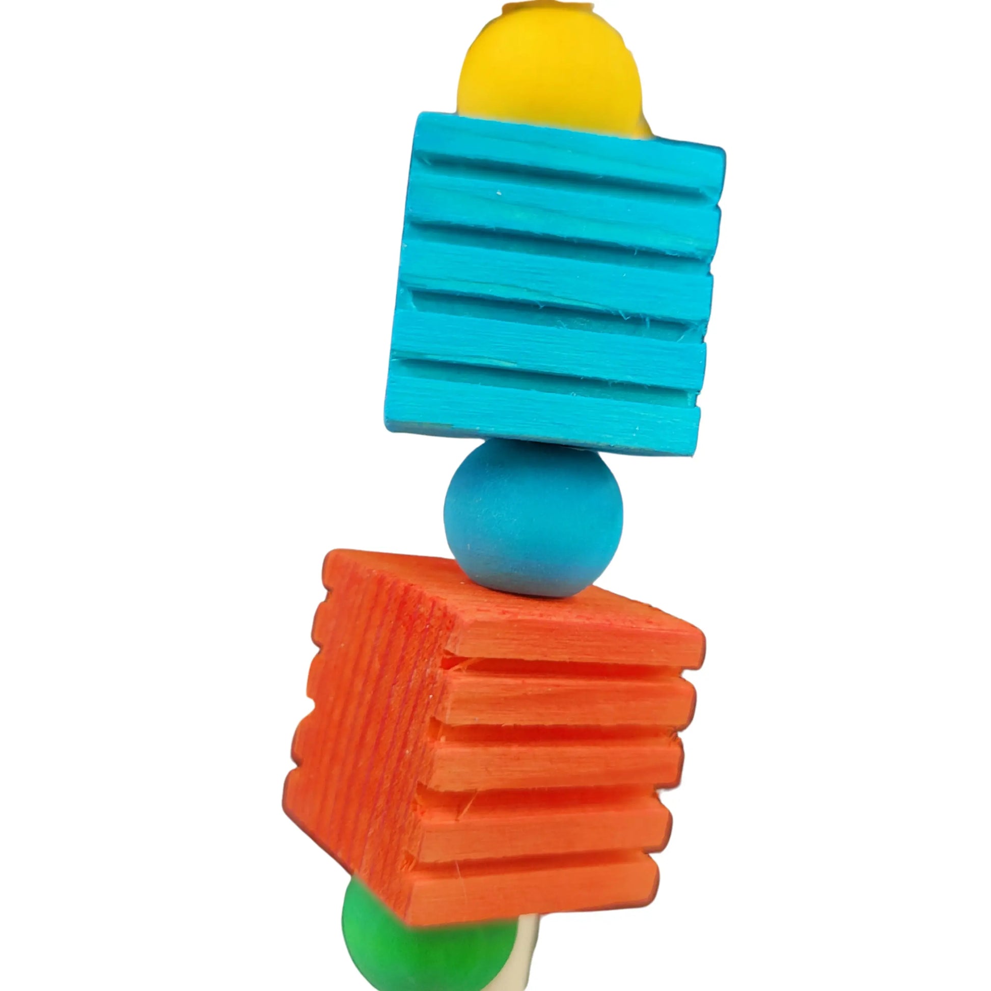 close up wood swing bird toy