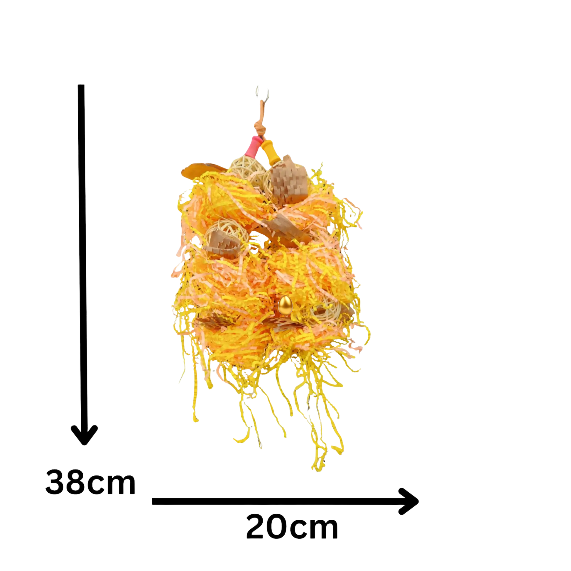 Shaggy Shred bird Toy Lou Lou Bells Bird Toys