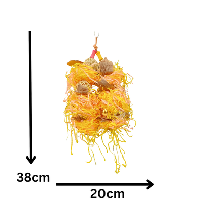 Shaggy Shred bird Toy Lou Lou Bells Bird Toys