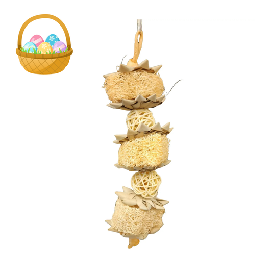 Triple Stack Lufa Flower Lou Lou Bells Bird Toys